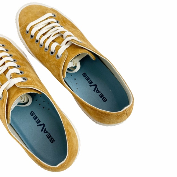 SeaVees Desert Gold Tan Suede Darby Sneaker Shoes - Picture 11 of 15